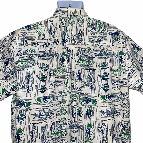 Cooke Street Vintage Hawaiian Fish Shirt Men's L - Picture 8 of 10